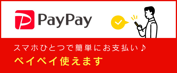 スマホひとつで簡単にお支払い ペイペイ使えます