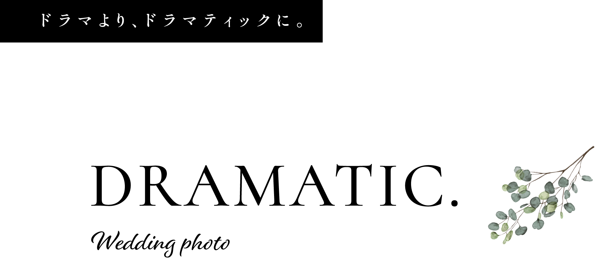 ドラマより、ドラマティックに。